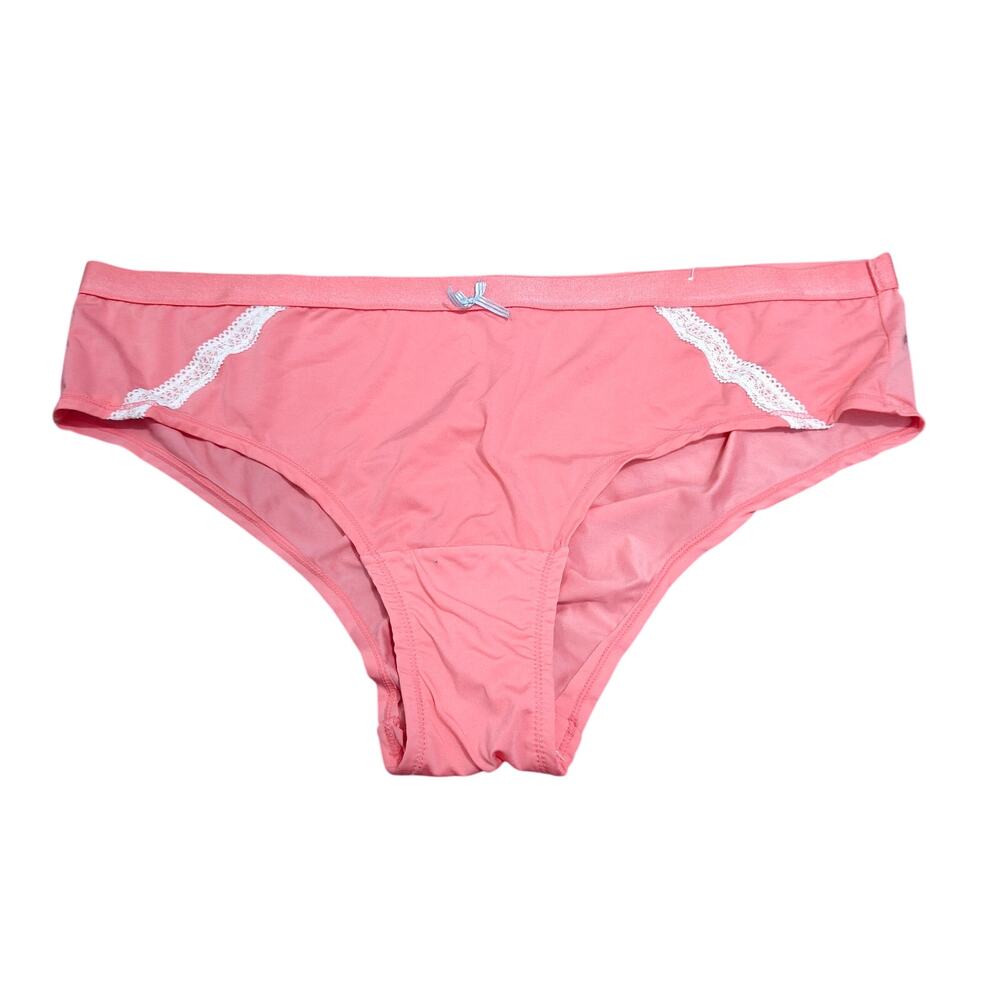 Cacique Extra Soft Cheeky Pink Panty Lace Accent Womens 14/16